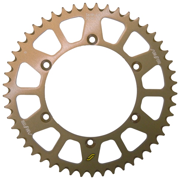 5-361947 SUNSTAR-SPROCKETS Sunstar Aluminum Rear Sprocket SPROCKET 47 RR ALU SUNSTAR Drive Sprockets Anodized Bronze