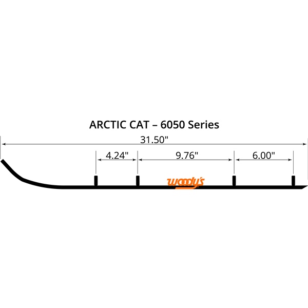 HSA-6050 WOODYS WOODYS Hard Surface Runner ARCTIC CAT WEAR BAR RUNNER HARD A/C Hard Surface Runner 