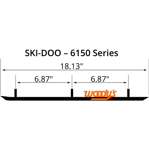 TSD4-6150 WOODYS WOODYS Trail Blazer IV Carbide Runner SKI-DOO CARBIDE RUNNER 6"X60D BLAZER IV SERIES Ski Runners 