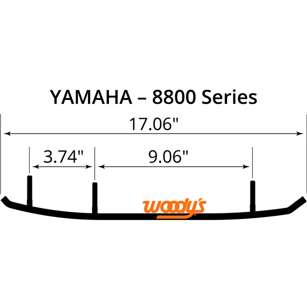 HSY-8800 WOODYS WOODYS Hard Surface Runner Mountain - YAMAHA WEAR BAR RUNNER HARD YAM Hard Surface Runner 