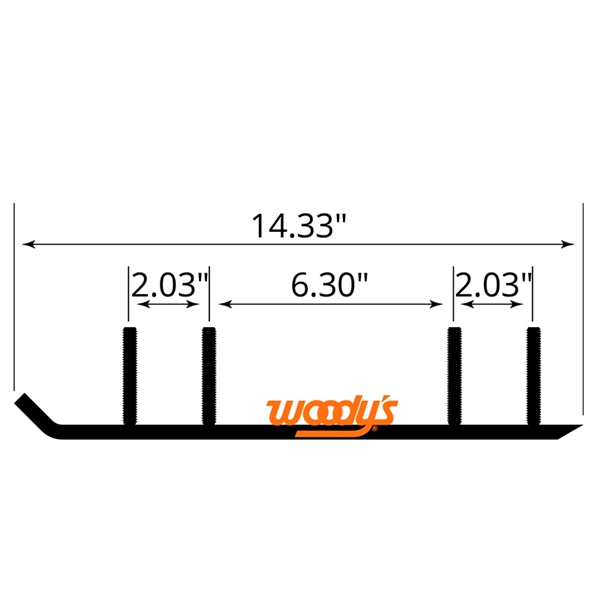 TSI4-1050-4B WOODYS WOODYS Trail Blazer IV Carbide Runner Project X/X2/ PX/SPX 5 Bolt or 4 Bolt, EPIC CARBIDE RUNNER 6"X60D USI TRAIL Trail Blazer IV Carbide Runner 