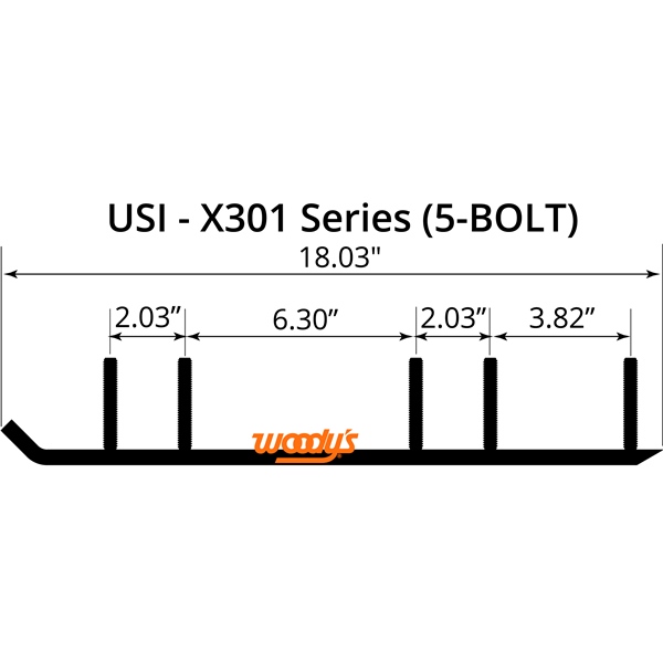 SCU-X304 WOODYS WOODYS Standard Runner CARBIDE RUNNER 14" USI SNO-CROSS Standard Runner 