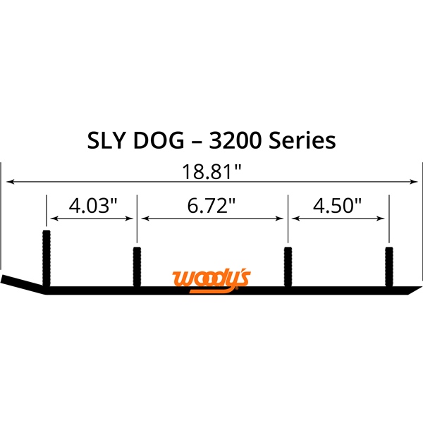 TSL4-3200 WOODYS WOODYS Trail Blazer IV Carbide Runner Hell Hound, Powder Hound Trail: 6"/7"/8", Attack CARBIDE RUNNER 6"X60D TRAIL BLAZER IV Trail Blazer IV Carbide Runner 