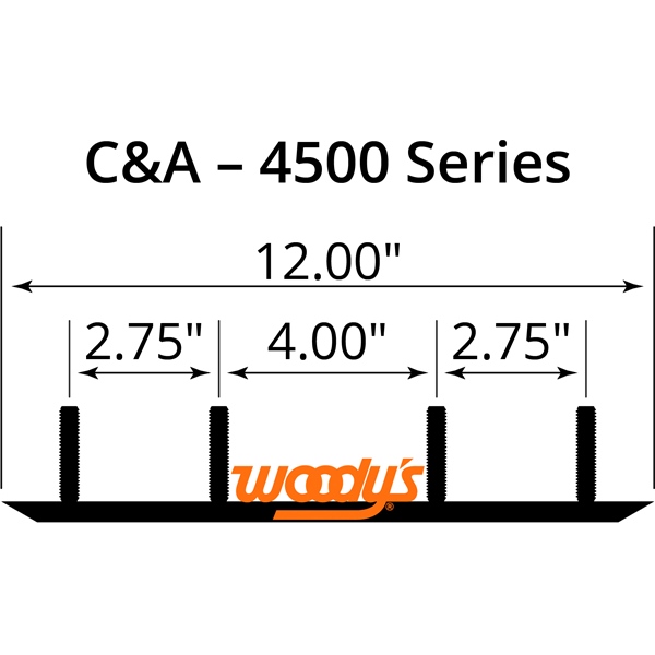 SCC-4508 WOODYS WOODYS Standard Runner Mini CARBIDE RUNNER 8" SNO-CROSS C/A PRO SKI Standard Runner 