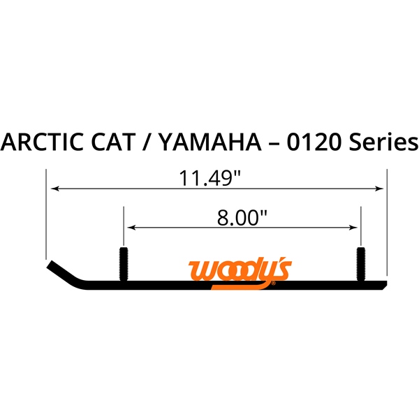 RUY-0120 WOODYS WOODYS Standard Runner ARCTIC CAT, POLARIS, YAMAHA WEAR BAR RUNNER STD Standard Runner 
