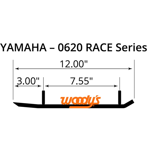 SXY-0620 WOODYS WOODYS Snocross Carbide Runner Mini - YAMAHA CARBIDE RUNNER 4" SNO-CROSS YAM Snocross Carbide Runner 
