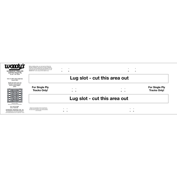 BCTS-TEMP WOODYS WOODYS Bearcat 154 Template TEMPLATE BEARCAT 154 WOODYS Bearcat 154 Template 