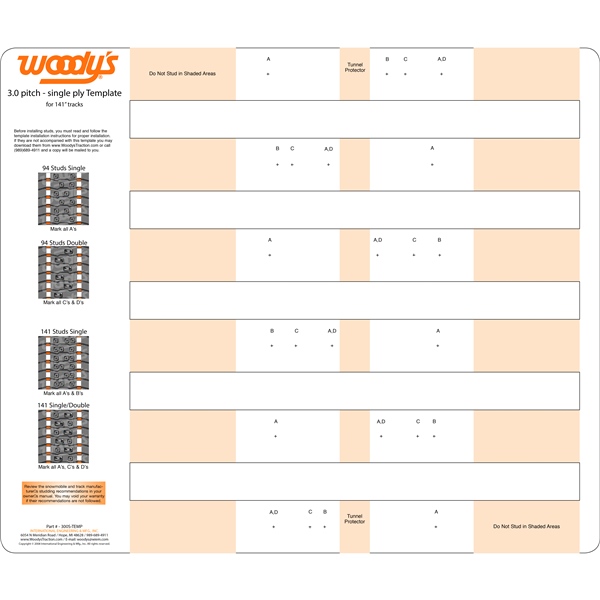 300S-TEMP WOODYS WOODYS 300S Template TEMPLATE 300S WOODYS Templates 