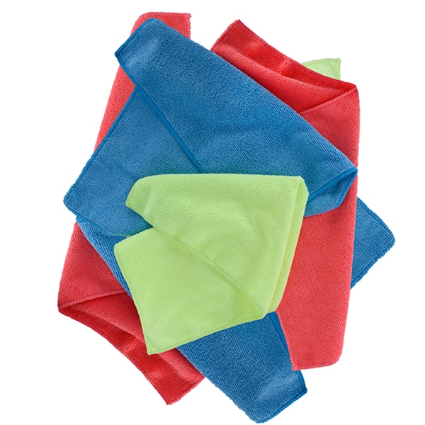 OX253 OXFORDPRODUCTS Oxford Products Microfibre Towels Kit MICROFIBER TOWEL KIT BL/YE/RD QTY6 Microfibre Towels Kit 