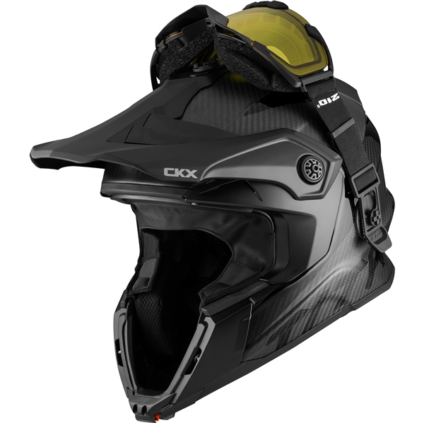 Image-5 CKX Titan Original Carbon Helmet - Trail and Backcountry Solid - 210° Goggle Included HELM TITAN ORI DL SOLID CARB XL CKX 507255 507255 CKX