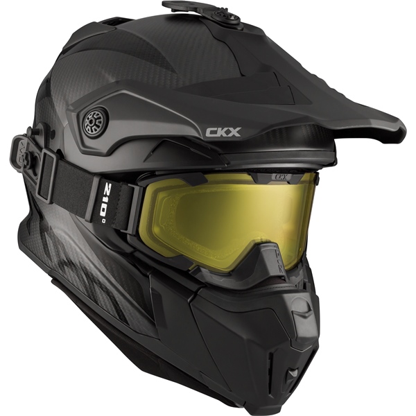 Image-6 CKX Titan Original Carbon Helmet - Trail and Backcountry Solid - 210° Goggle Included HELM TITAN ORI DL SOLID CARB XL CKX 507255 507255 CKX