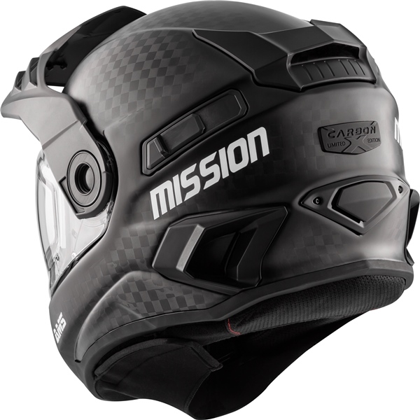 Image-3 CKX Mission Free-Face Helmet - Carbon Solid HELM MISSION EDLP SOLID CARB MAT 3XL 517477 517477 CKX