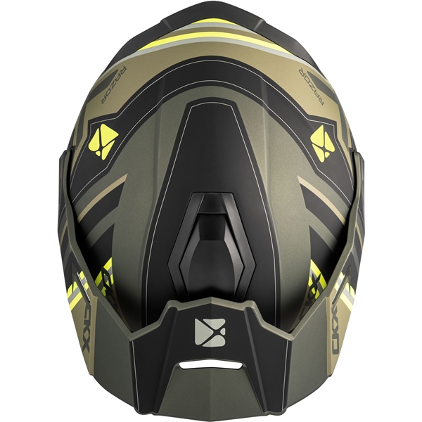 CKX Razor-X Open Helmet Tropic Graphic Motorcycle Street Blue Green Gray
