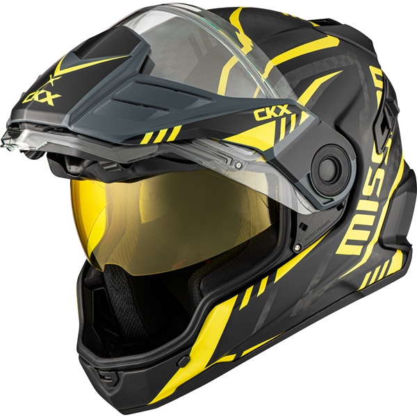 Image-4 CKX Mission Free-Face Helmet - Carbon Code HELM MISSION EDL CODE CARB YE MAT 2XL 516446 516446 CKX