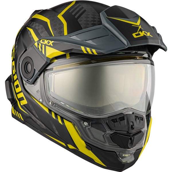 Image-2 CKX Mission Free-Face Helmet - Carbon Code HELM MISSION EDL CODE CARB YE MAT 2XL 516446 516446 CKX