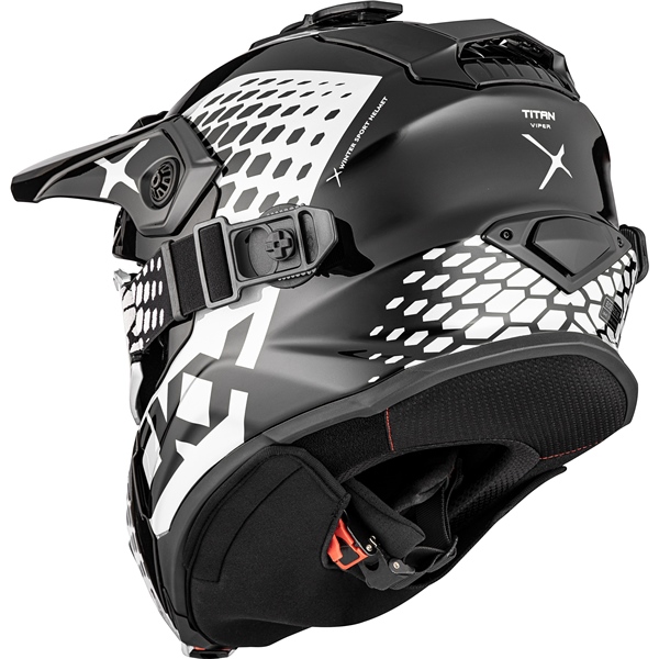 Image-3 CKX Titan Original Helmet - Trail and Backcountry Viper - 210° Goggle Included HELM TITAN DL VIPER BK/WH GLOSS XS 516081 516081 CKX