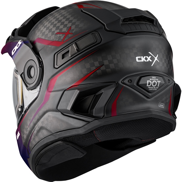 Image-3 CKX Mission Free-Face Helmet - Carbon Fury HELM MISSION DL FURY TWL/SCRLT MAT S 516982 516982 CKX