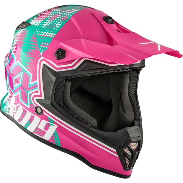 Image-4 CKX TX019Y Off-Road Helmet Gleam - Without Goggle HELM TX019Y GLEAM PI/GR GLOSS XL 517555 517555 CKX