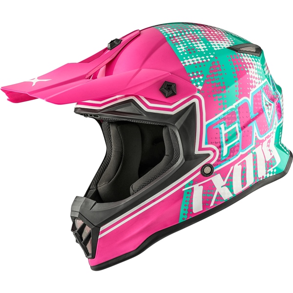 Image-2 CKX TX019Y Off-Road Helmet Gleam - Without Goggle HELM TX019Y GLEAM PI/GR GLOSS XL 517555 517555 CKX