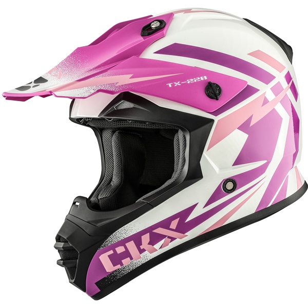 Image-2 CKX TX228 Off-Road Helmet Bolt - Without Goggle HELM TX228 BOLT PUR GLOSS 2XL 517636 517636 CKX