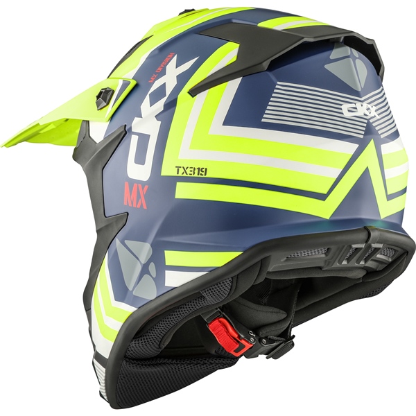 Image-4 CKX TX319 Off-Road Helmet Arrow - Without Goggle HELM TX319 ARROW BL/GR MAT M 517693 517693 CKX