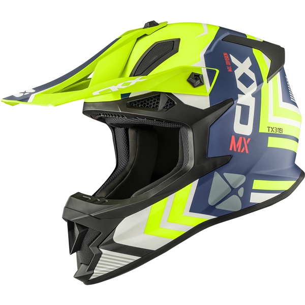 Image-2 CKX TX319 Off-Road Helmet Arrow - Without Goggle HELM TX319 ARROW BL/GR MAT M 517693 517693 CKX