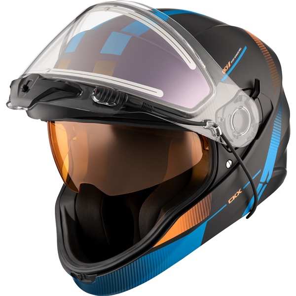 Image-4 CKX Contact Free-Face Helmet Edge HELM CONTACT EDL EDGE BL/OG MAT 3XL 518727 518727 CKX