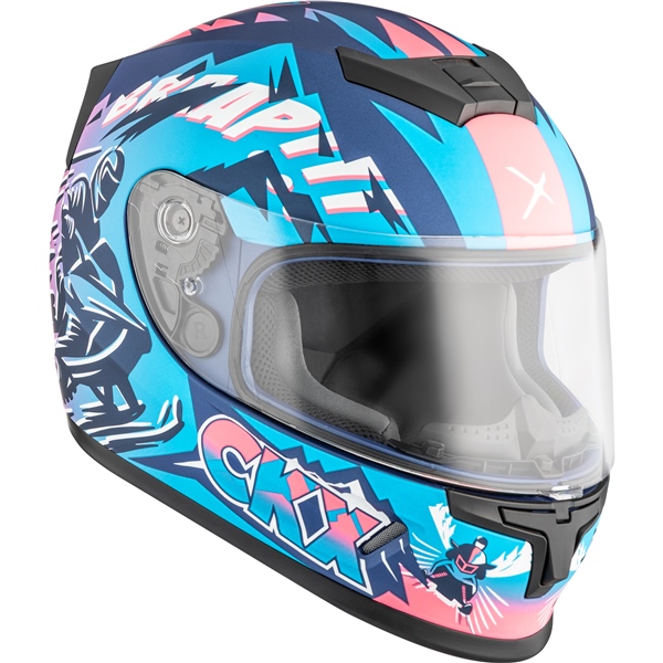 518744 CKX CKX RR24Y  Helmet Sleeder - Winter HELM RR24Y DL SLEEDER BL/PI GLOSS XL RR24Y  Helmet Blue, Pink