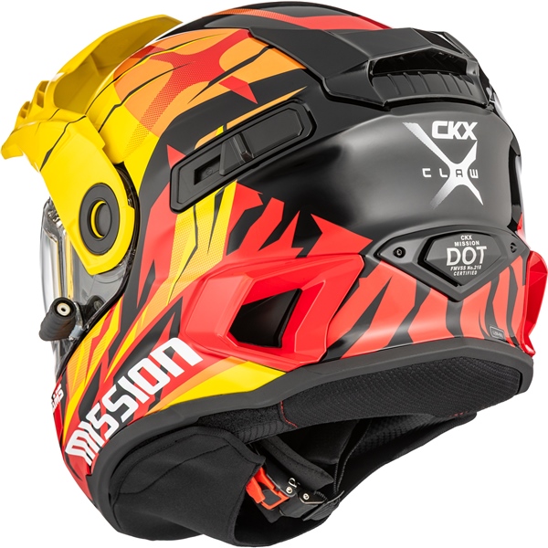 Image-3 CKX Mission Free-Face Helmet Claw HELM MISSION EDL CLAW YE/OG/RD GLOSS 3XL 518827 518827 CKX