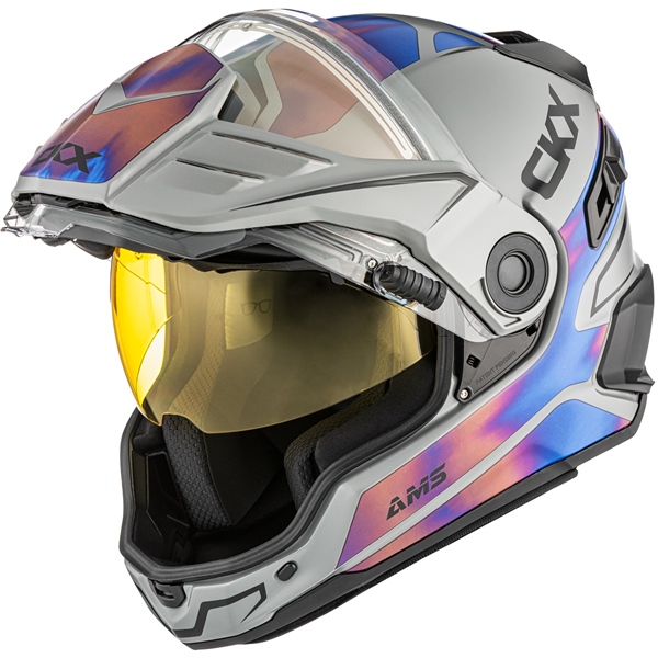 Image-4 CKX Mission Free-Face Helmet Tanium HELM MISSION EDL TANIUM GY/BL MAT 3XL 518907 518907 CKX