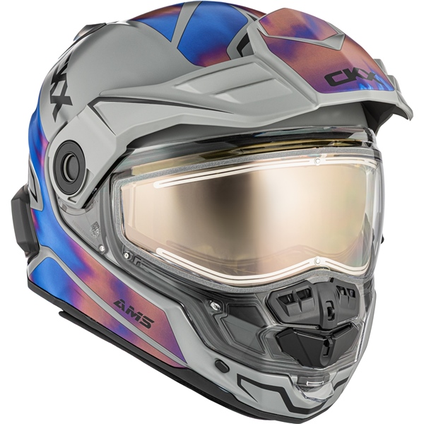 518907 CKX CKX Mission Free-Face Helmet Tanium HELM MISSION EDL TANIUM GY/BL MAT 3XL Mission Free-Face Helmet Gray, Blue