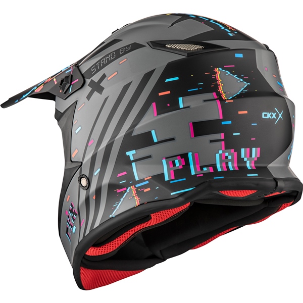 Image-2 CKX TX019Y Off-Road Helmet Error - Without Goggle HELM TX019Y ERROR GY MAT XL CKX 520135 520135 CKX