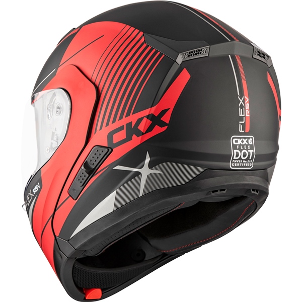 Image-3 CKX Flex RSV Modular Helmet, Summer Tempo HELM FLEX TEMPO SL RD MAT 3XL CKX 520297 520297 CKX