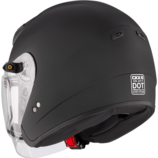 Image-3 CKX VG977 Open-Face Helmet, Winter Solid HELM VG977 EDL SOLID BK MAT 3XL CKX 577017 577017 CKX