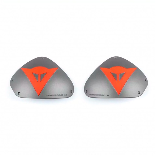 201876216-Z46-N DAINESE DAINESE Replacement Shoulder Plates Men, Women SHOULDER PLATE DETS ALU/RD FLUO Replacement Shoulder Plates Aluminium, Red