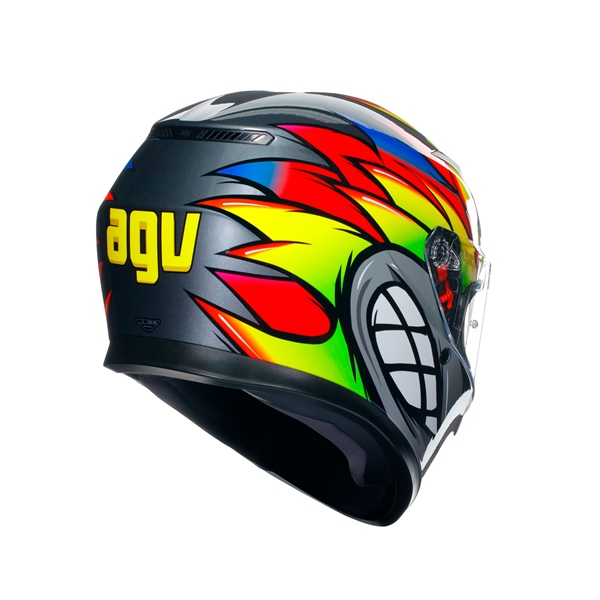 2118381001-012-XXL AGV AGV K3 Full Face Helmet Birgy 2.0 - Summer HELM K3 BIRDY 2.0 GY/YE/RD 2XL K3 Full Face Helmet Gray, Yellow, Red