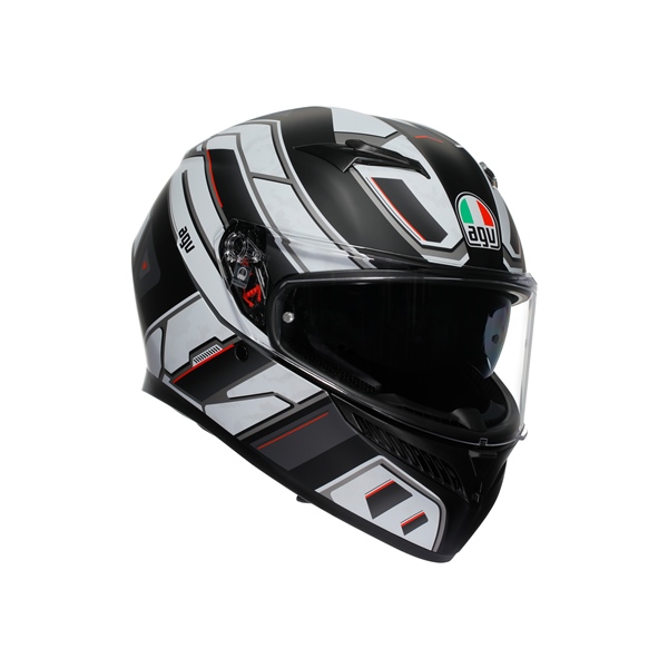 2118381001-019-XXL AGV AGV K3 Full Face Helmet Rivia - Summer HELM K3 RIVIA MAT BK/WH 2XL K3 Full Face Helmet Matte Black, White