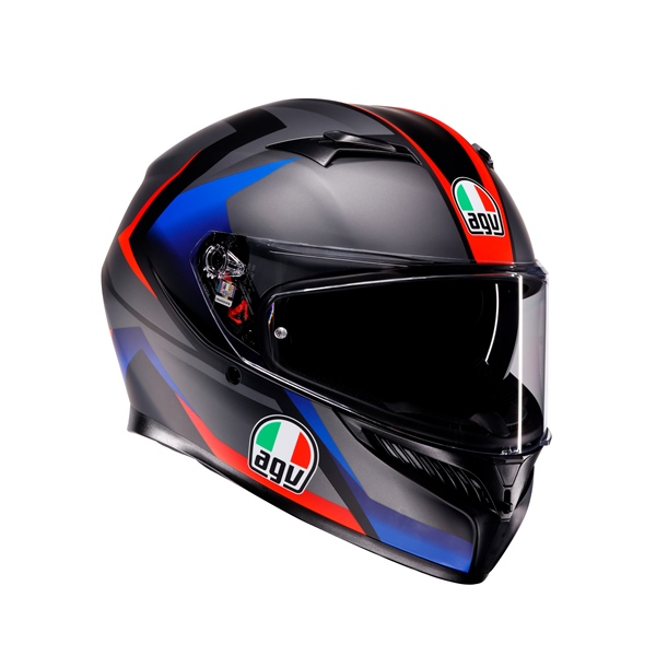 2118381001-024-XXL AGV AGV K3 Full Face Helmet Striga - Summer HELM K3 STRIGA MAT BK/BL/RD 2XL K3 Full Face Helmet Matte Black, Blue, Red