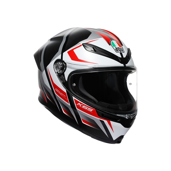 2118395015-025-XXL AGV AGV K6 S Full Face Helmet Karve - Summer HELM K6 S KARVE MAT BK/WH/RD 2XL K6 S Full Face Helmet Matte Black, White, Red