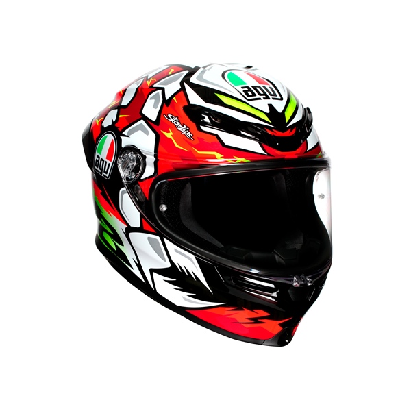 2118395015-027-XXL AGV AGV K6 S Full Face Helmet Bezzecchi 2024 - Summer HELM K6 S BEZZECCHI 2024 2XL K6 S Full Face Helmet Red, White, Black, Yellow