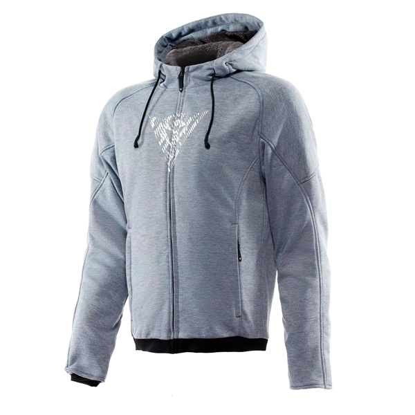 2017300021-N42-64 DAINESE DAINESE Bovisa Full Zip Hoodie Men HOODIE BOVISA MEN MELANGE GY/BK 64 Bovisa Full Zip Hoodie Gray, Black