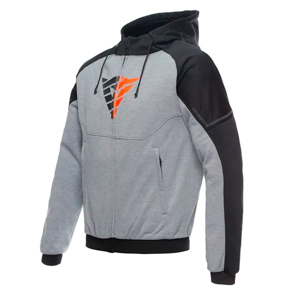 201735263-95H-64 DAINESE DAINESE Daemon-X Full Zip Hoodie - Men Men HOODIE DAEMON-X MEN GY/BK/FLUO RD 64 Daemon-X Full Zip Hoodie - Men Gray, Black, Fluorescent red