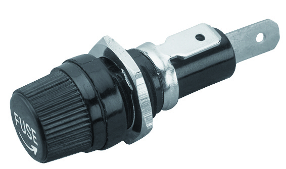 Round Fuse Holder - Spade Terminal