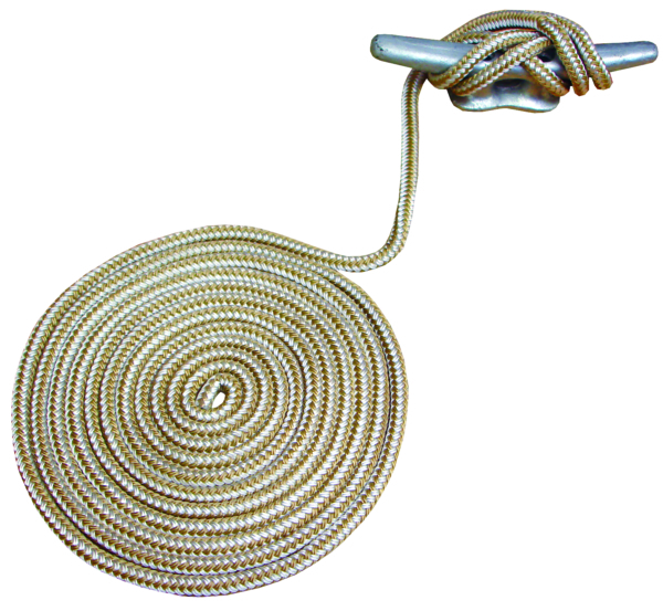 Premium Gold Dock Line Double Braided Nylon