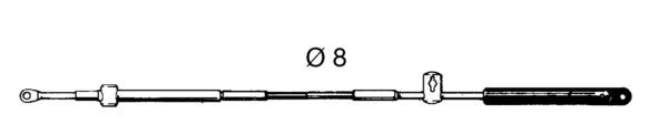 Mercury GenI Control Cable - Mach 5