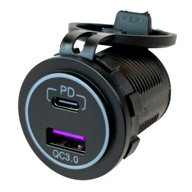 USB 3.0 & USB-C Power Socket