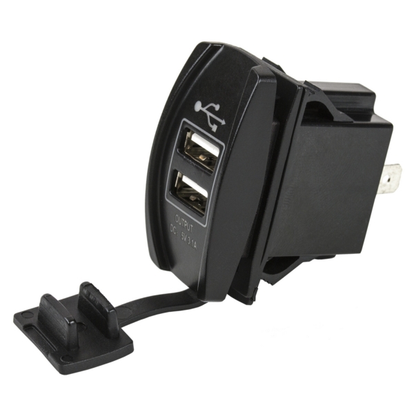 Rocker Switch Dual Socket