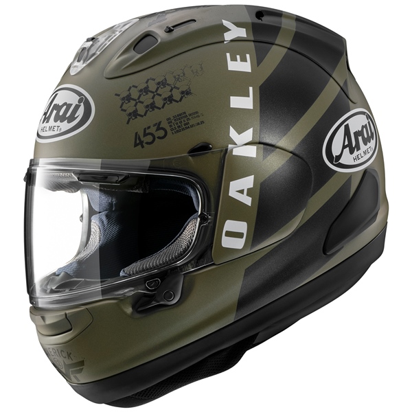 685311199942 ARAI ARAI Corsair-X Full-Face Helmet Maverick Oakley - Summer HELM CORSAIR-X MVK OAKLEY L ARAI Corsair-X Full-Face Helmet Forest green, Black