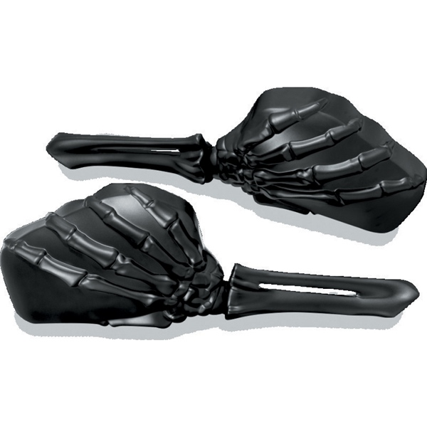 1758 MAGNUM Kuryakyn Skeleton Hand Mirror HAND MIRROR SKELETON BK/BK KURYAKYN Skeleton Hand Mirror Black