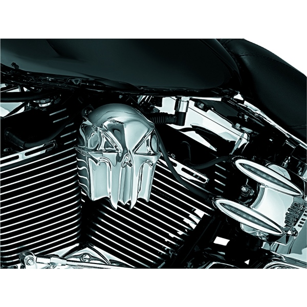 7718 KURYAKYN Kuryakyn Skull Horn Cover HORN COVER SKULL CH KURYAKYN Skull Horn Cover 